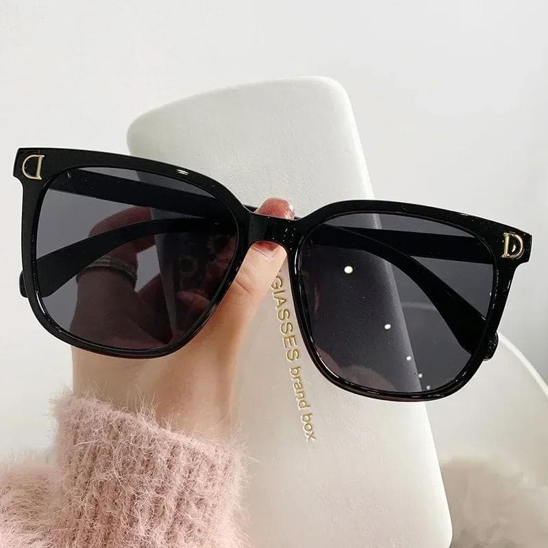 Fashion Oversized Sunglasses Women Vintage Square Big Frame Gradient Shades Designer Brand Female Sun Glasses