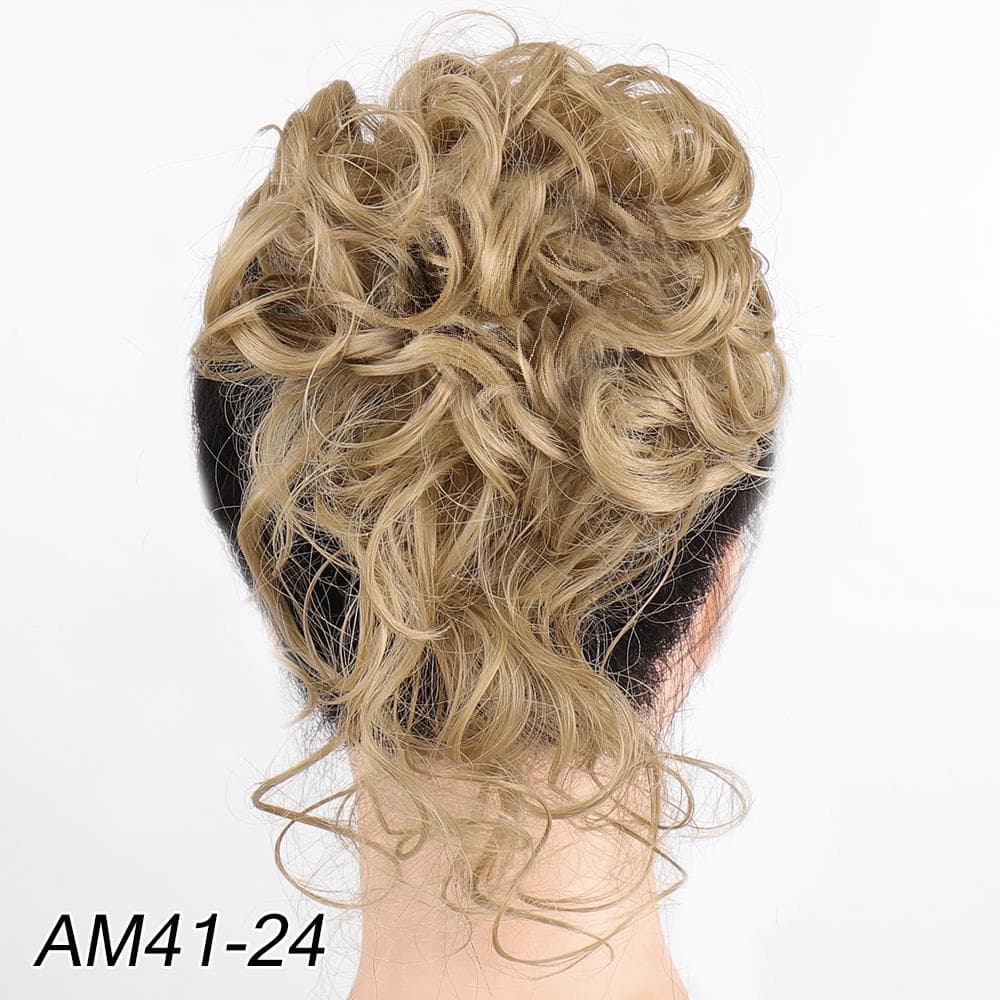 Synthetic Hair Bun Hair Bun Messy Curly Hair Band Elastic Crispy Wig Piece Ladies Hairpin Black Brown