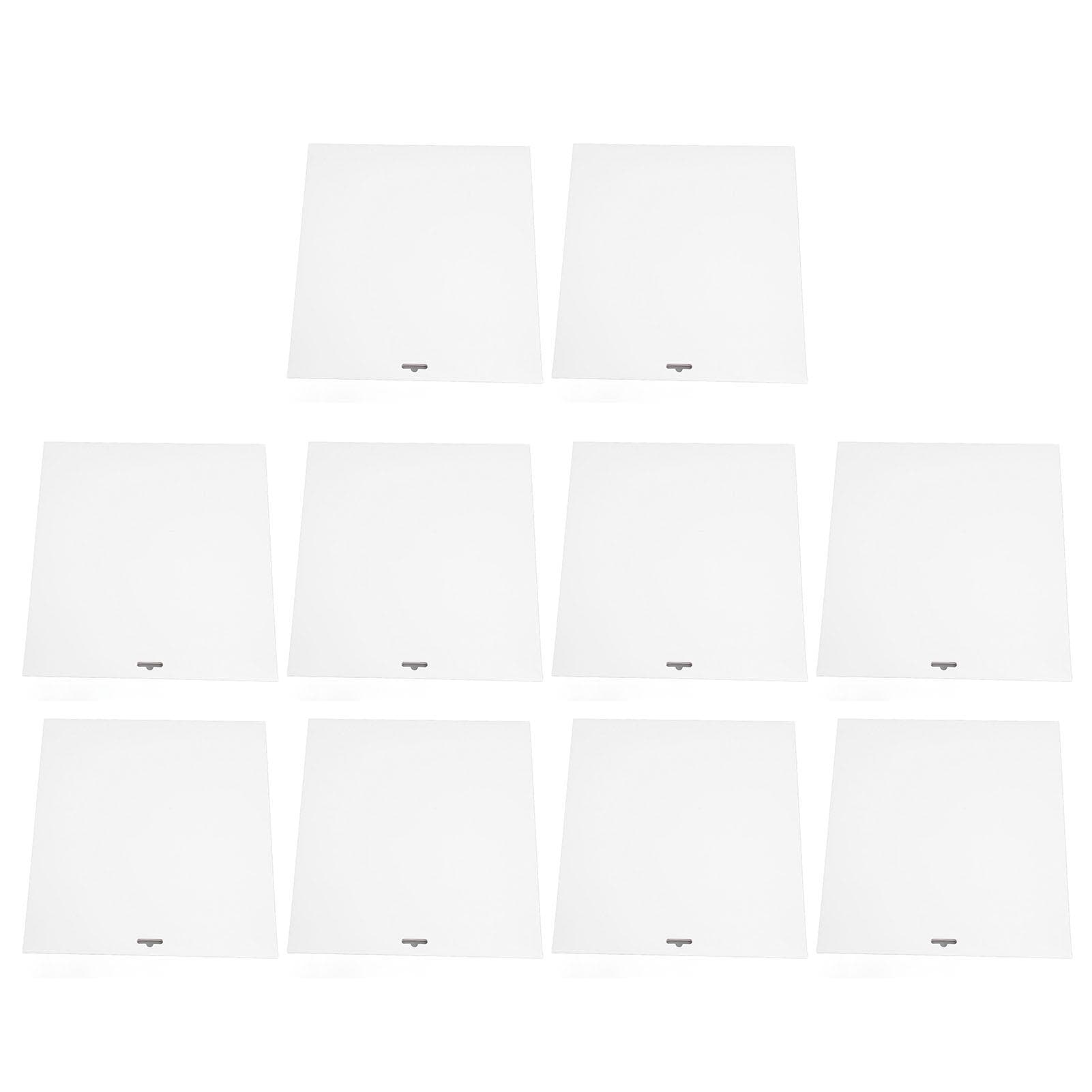 10PCS Record Jacket Cover White Cardboard Dust Resistant Resealable Record Sleeves for LP 12 Inch