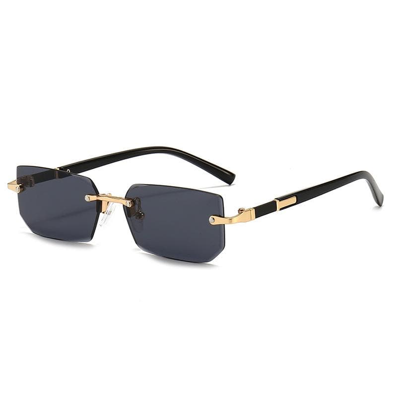 Rimless Sunglasses Rectangle Fashion Popular Women Men Shades Small Square Sun Glasses For Female male Summer Traveling Oculos 1PCS