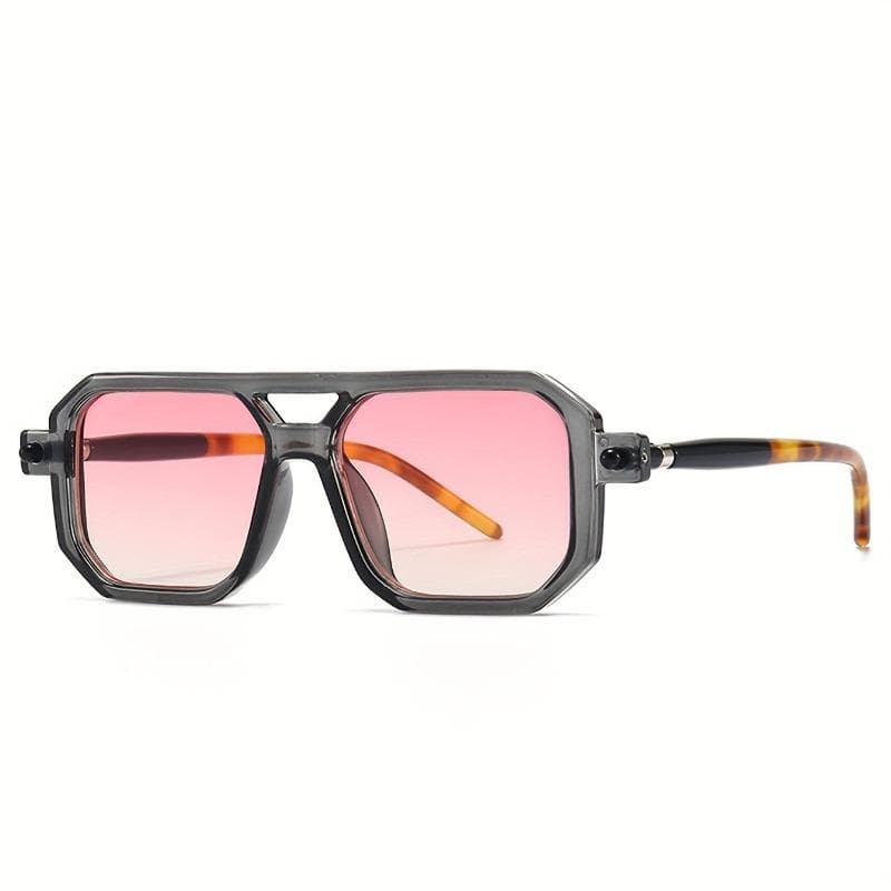 Retro Chic Women's Square Fashion Glasses Pink Lenses Everyday Fashion Beach Outings Casual Wear Trendy Eyewear