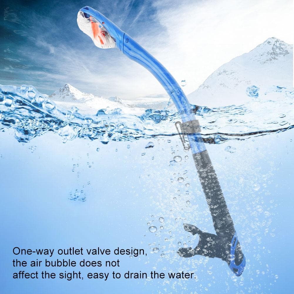 KEEP DIVING Full Dry Breathing Tube Diving Swimming Snorkel Underwater Sports Equipment(Blue)
