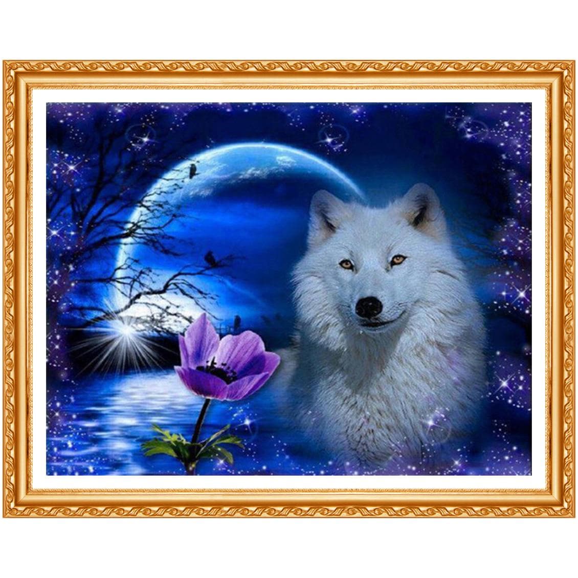 Diamant Painting Diamond Embroidery Animals Wolf 5d Diy Diamond Painting Full Round Diamant Painting 20X30CM