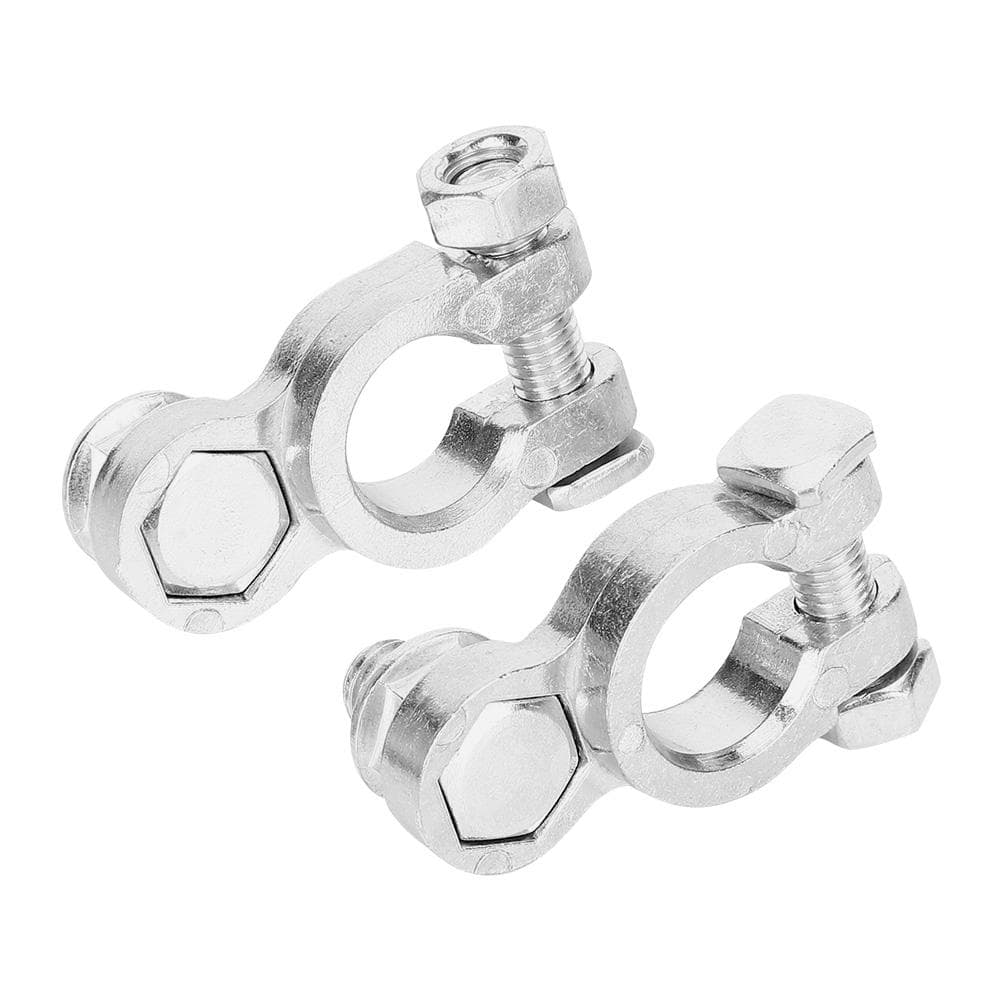 Pair of 1224V Universal Car Battery Terminals Stud Type 10mm0.4in Cable Positive Negative