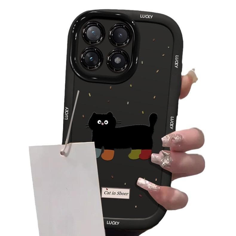 Ink-splashing Cats Suitable for Apple 15 Mobile Phone Case Iphone14promax Puff 13 Women 16/8p Cartoon iPhone 6s Plus