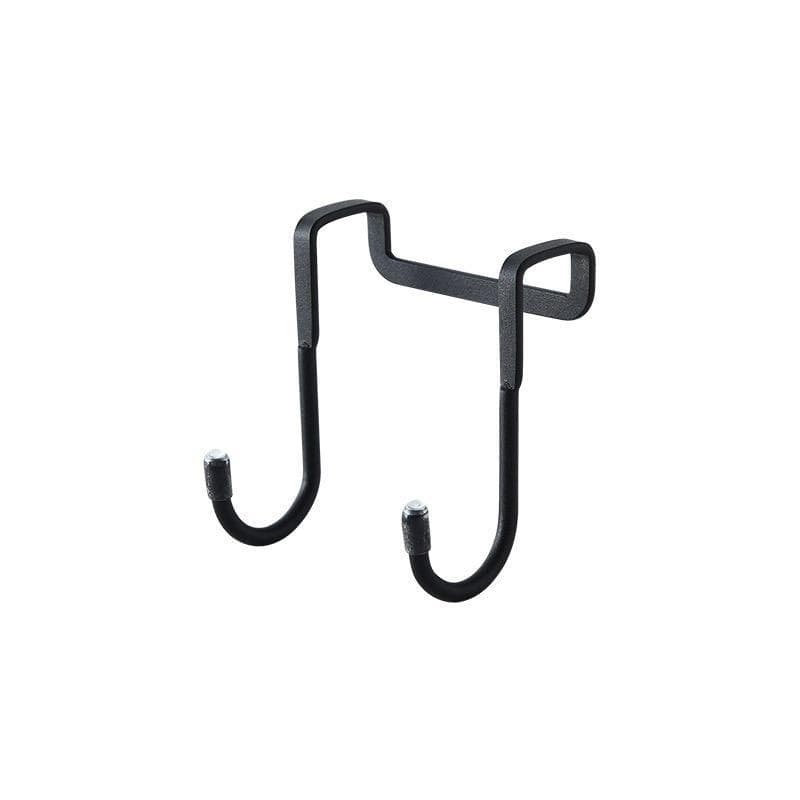 Storage Wall Hooks Kitchen Cabinet Door Back Racks Double S-Shape Hanger Hooks Free-Punch Storage Holders black