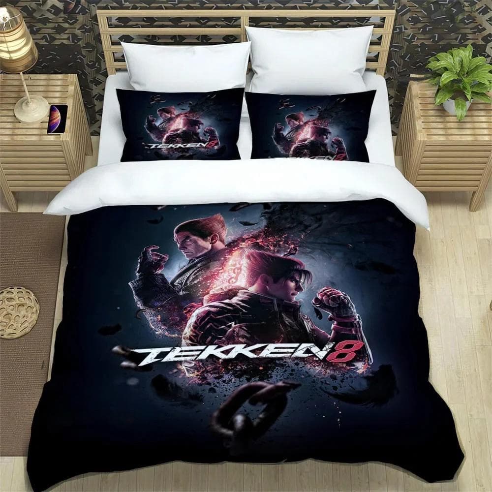 New Game Tekken 8 3d pint Bedding Sets exquisite bed supplies set duvet cover bed comforter set bedding set luxury birthday gift AU Single 140x210cm