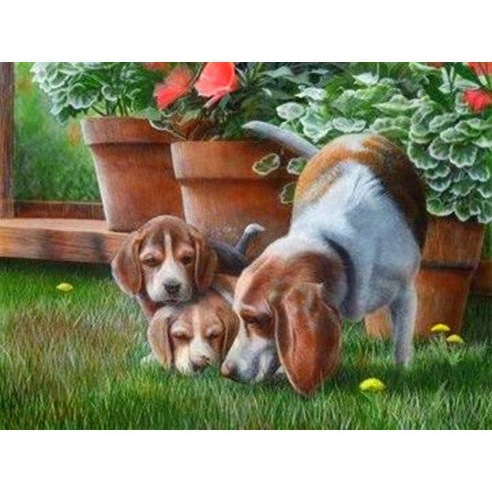 DIY Scenery Diamond Painting Aniaml Dog Embroidery Christmas Tree Cross Stitch Rhinestone Home Decor 20X30CM
