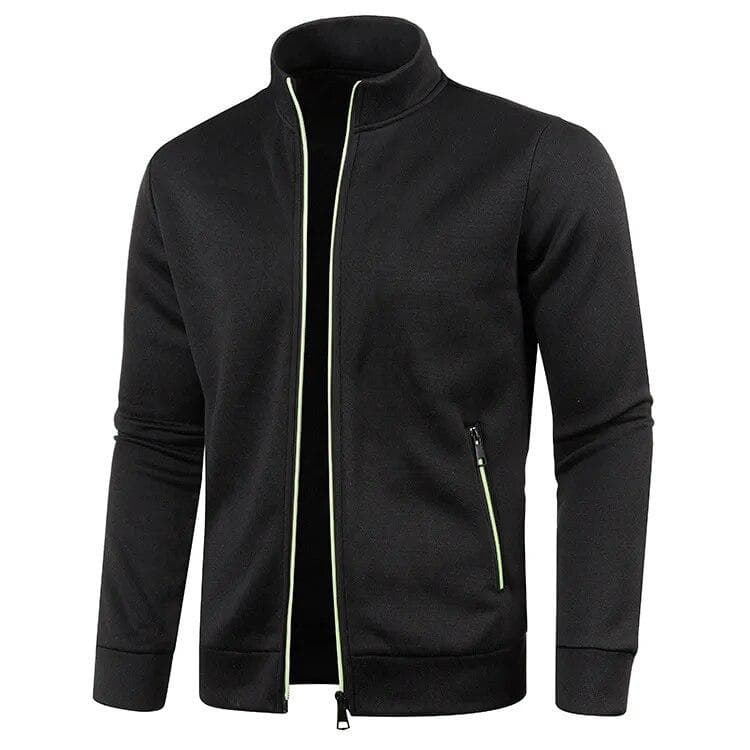 2024 Autumn Winter New Solid Color Long Sleeve Knitting Cardigan Man Casual Loose Comfortable Zipper Pockets All-match Outwear M sky blue