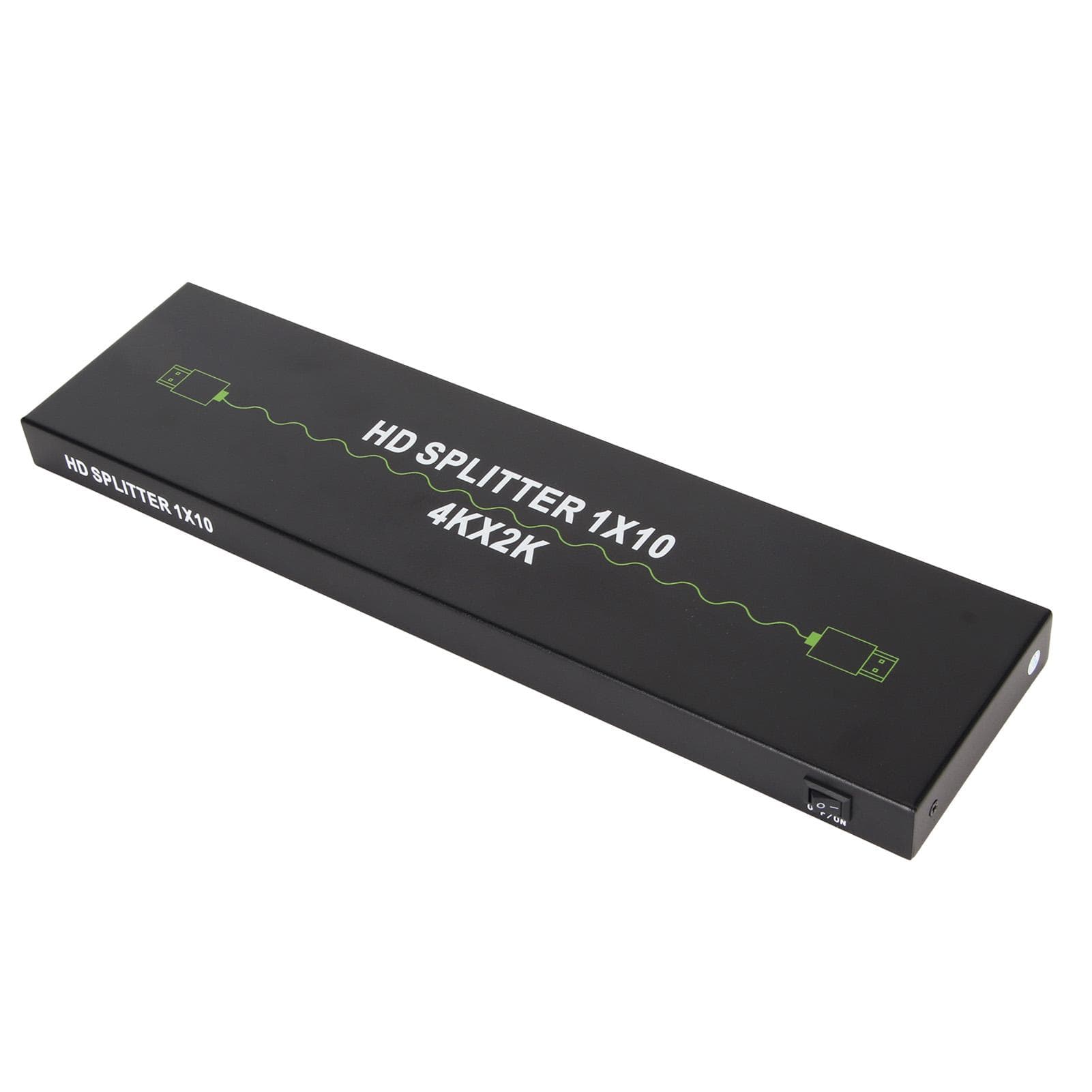 1 in 10 Out HD Multimedia Interface Splitter Support 4K 30Hz 3D Sound Video Sync 10 Way HD Video EU Plug