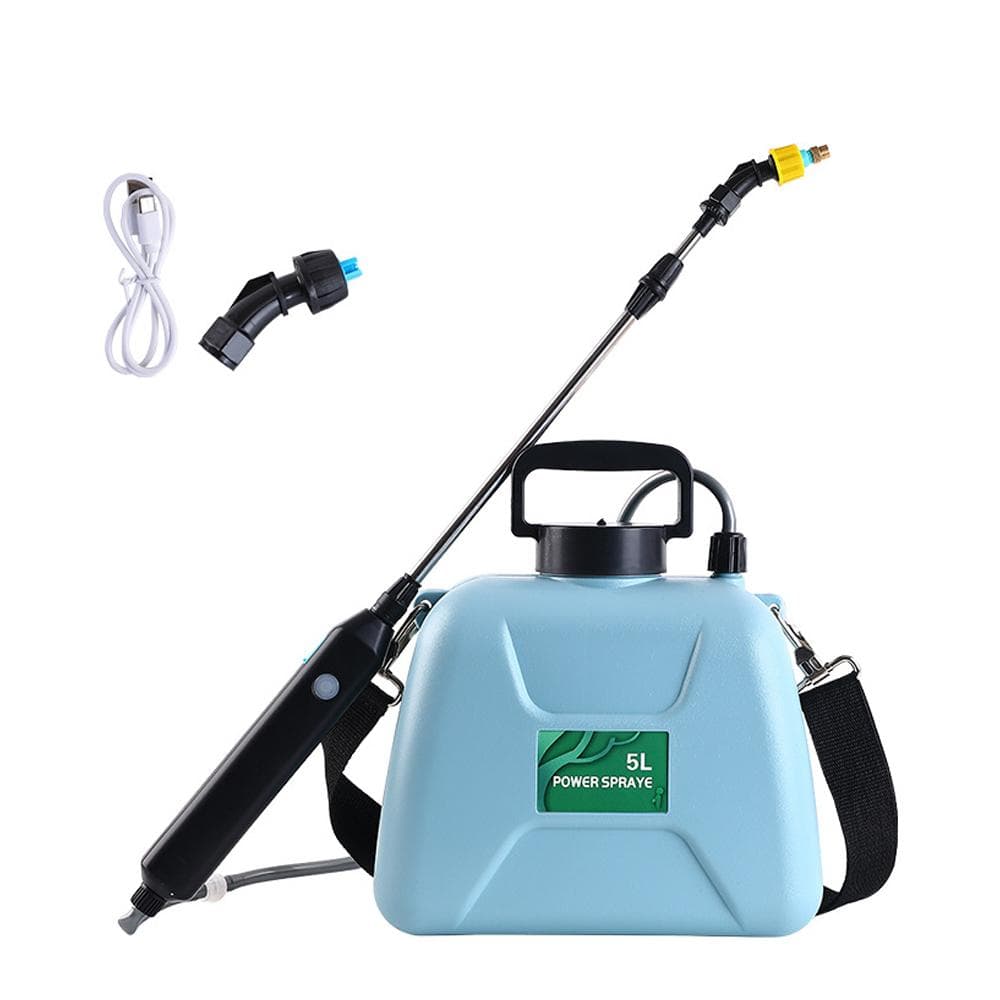 5L Rechargeable Shouldered Sprinkler Handheld Electric Sprayer Agriculture Tools Watering Can blue