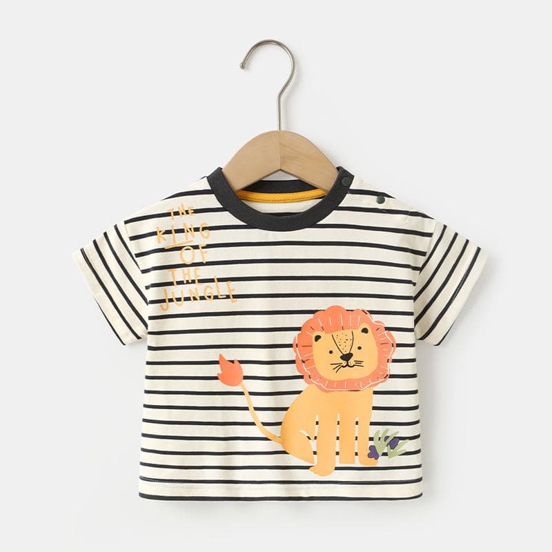 Casual Short-sleeved T-shirt Summer Boys Girls Baby Children Summer Children's Clothing Tops 120cm