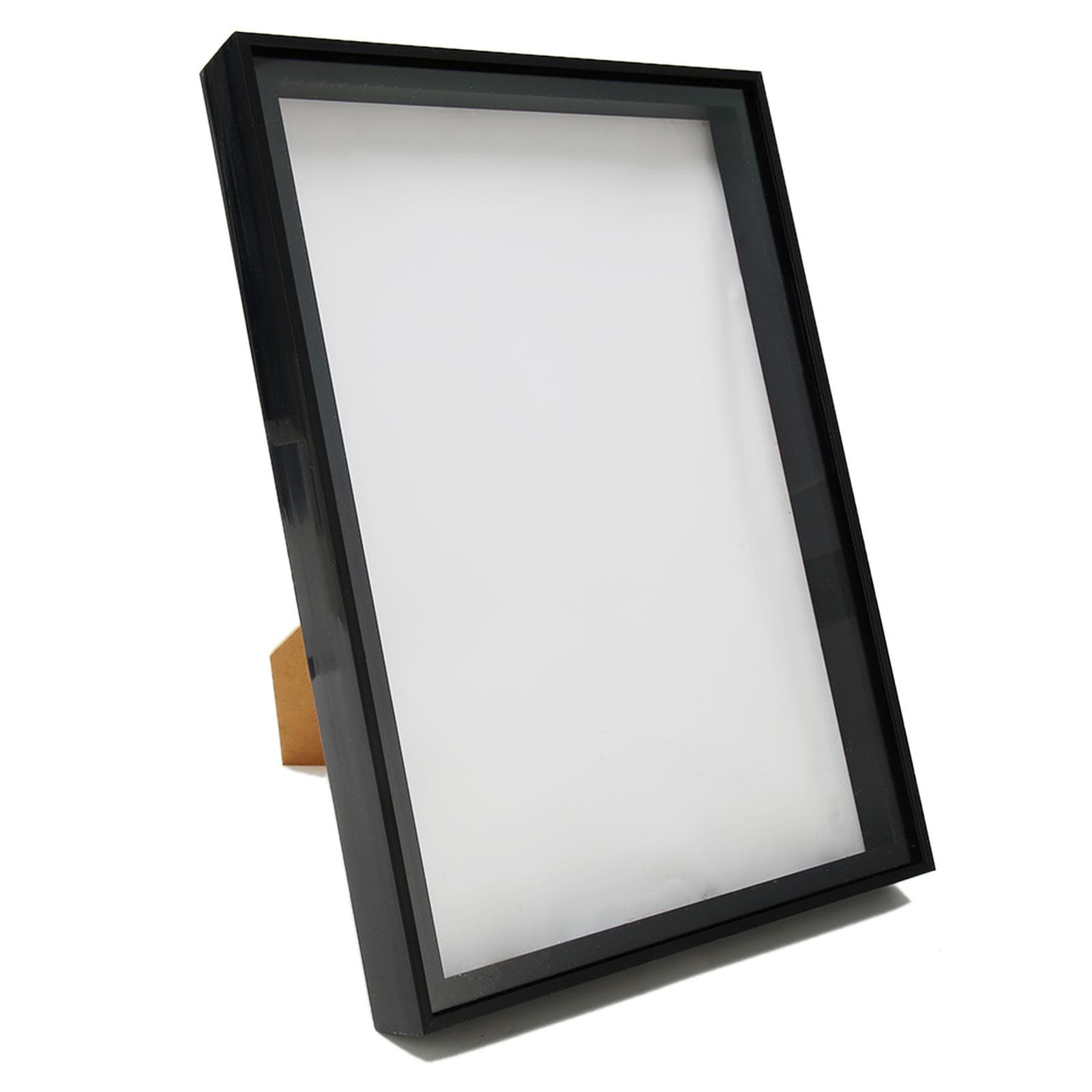 Picture Frame with Bracket Easy to Disassemble Plastic Decorative Photo Frame for Dried Flowers black