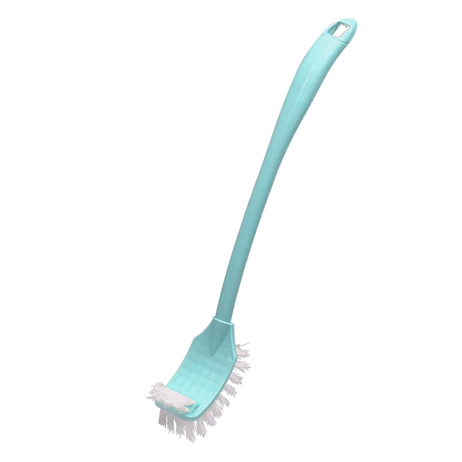 Toilet Brush Long Handle Rim Cleaning Double Sided Curved Head Toilet Bowl Cleaner Brush for blue