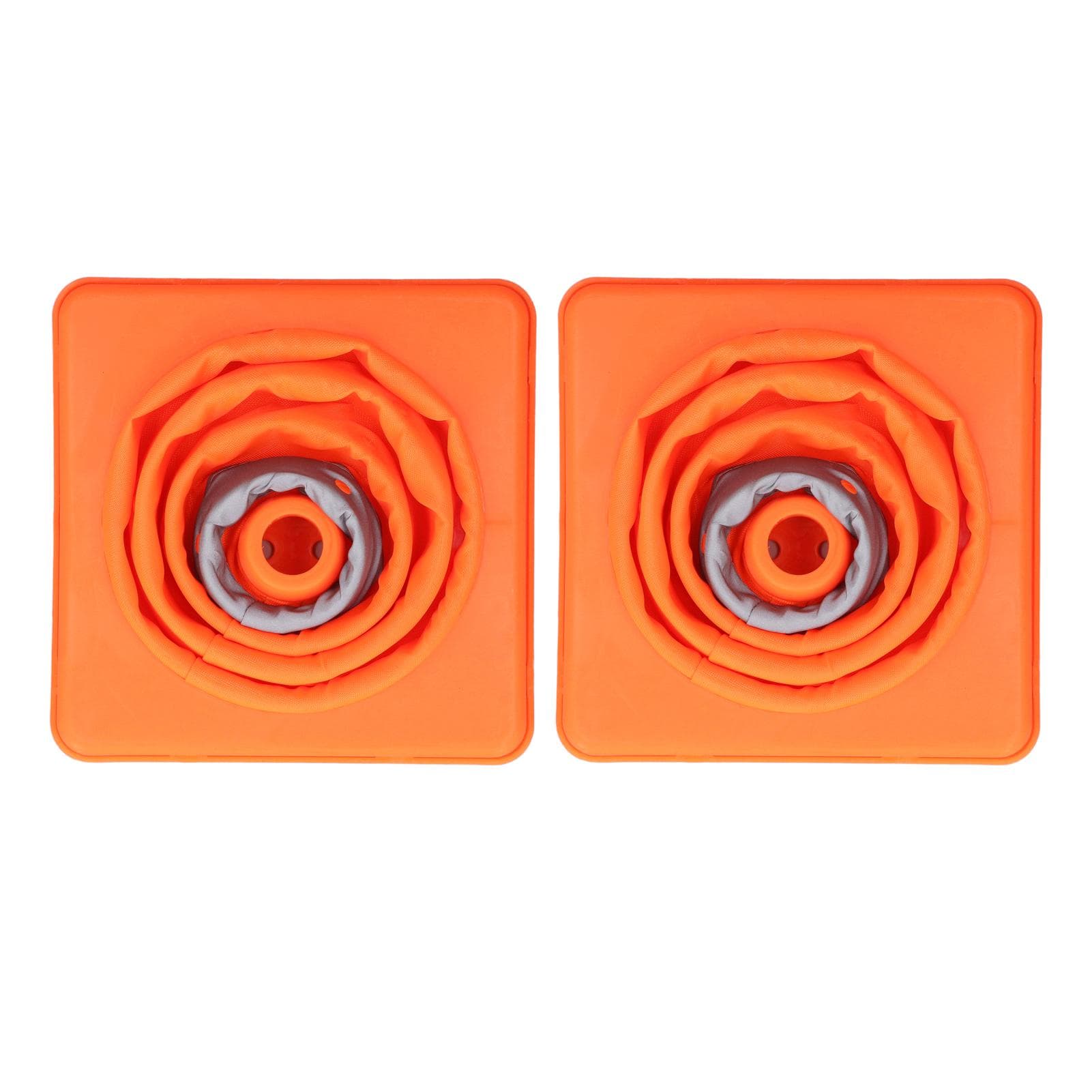 2Pcs Traffic Safety Cones Foldable Multi Purpose Pop Up Cone with Reflective Collar Orange 30cm for