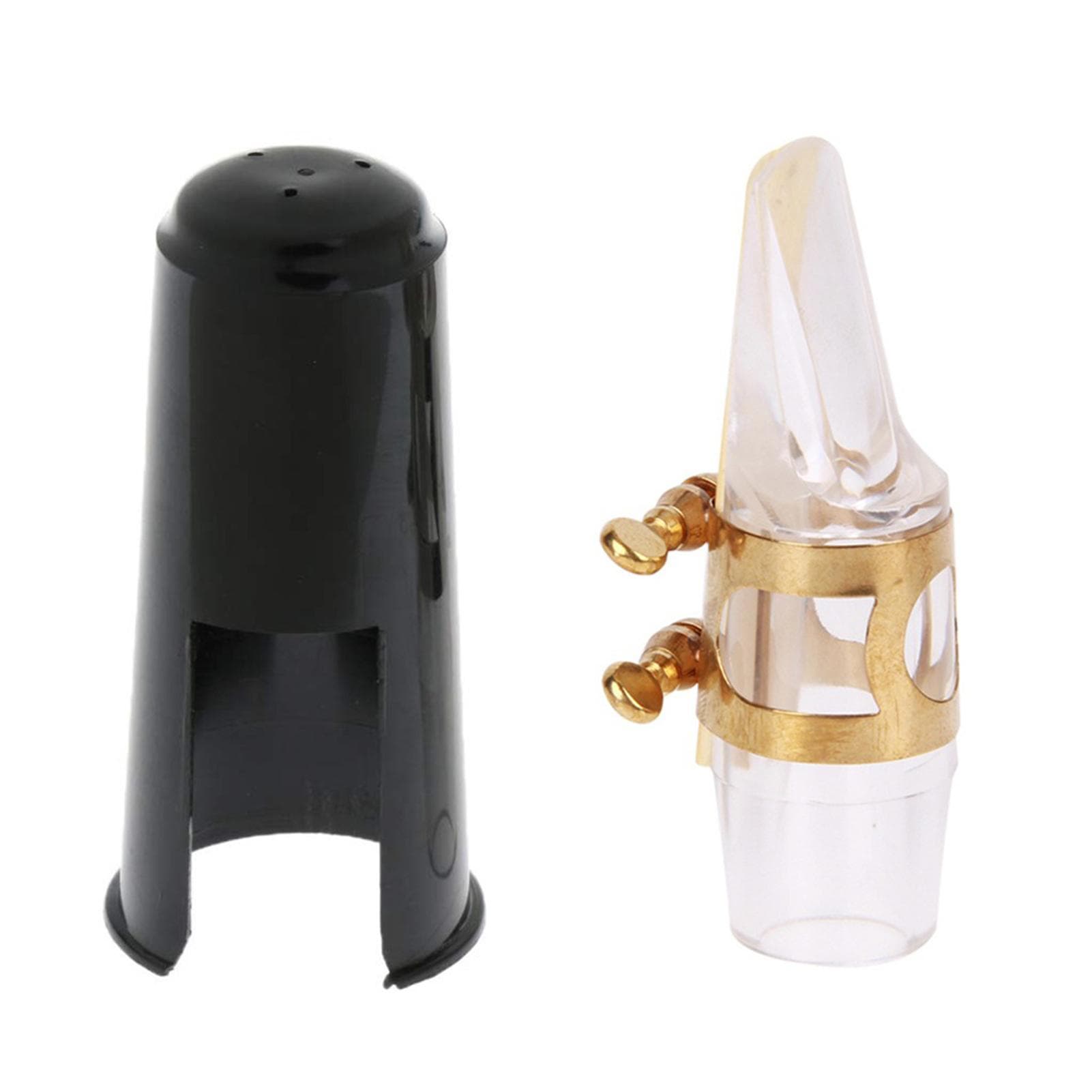 Alto Saxophone Transparent Mouthpiece E flat Crystal Mouthpiece Kit Set with Cap/ Clip/ Reed transparent