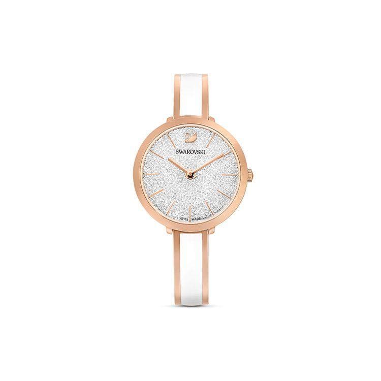 Swarovski Crystalline Watch Quartz Movement Metal Strap Silver Dial Women watches 5580541 Regular Watch Box,Rose Gold Watch Case