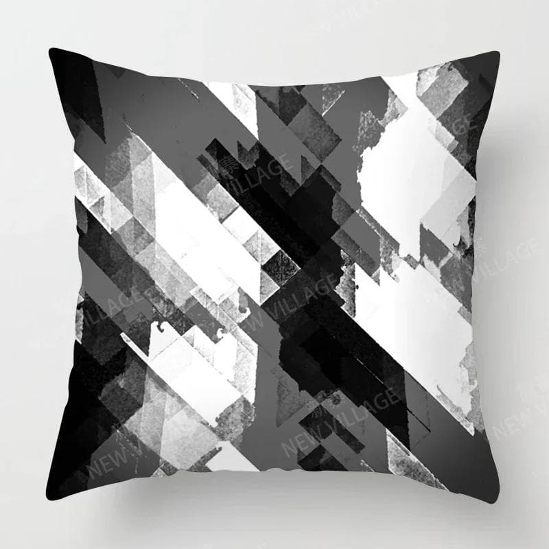 Modern Gray Black Abstract Geometric Cushion Cover Home Decor Pillow Cover Sofa Throw Pillow Cover 45x45 40x40 45x45cm