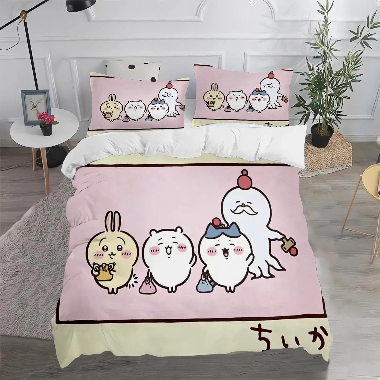 3D Print Cartoon CHIIKAWA Duvet Cover Home 100% Polyester Adult Kids Baby Bedroom Gift Anime Bedding Set Home Textiles AU Single 140x210cm