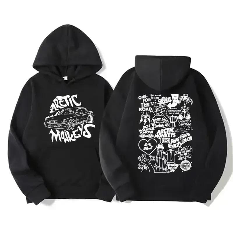 Retro Rock Arctic Monkeys Music Album Graphic Hoodies Men Vintage Oversized Hip Hop Hoodie Punk Sweatshirt Tour Double Sided M