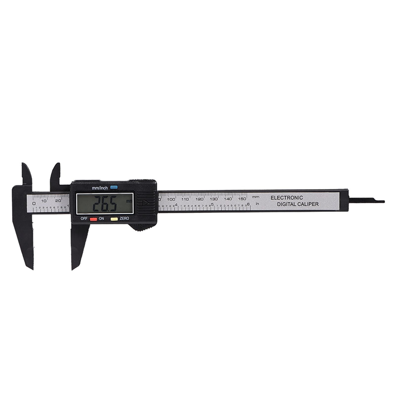 Digital Caliper with Extra Large LCD Screen for Measuring Inside Outside Depth Steps (Black) Black