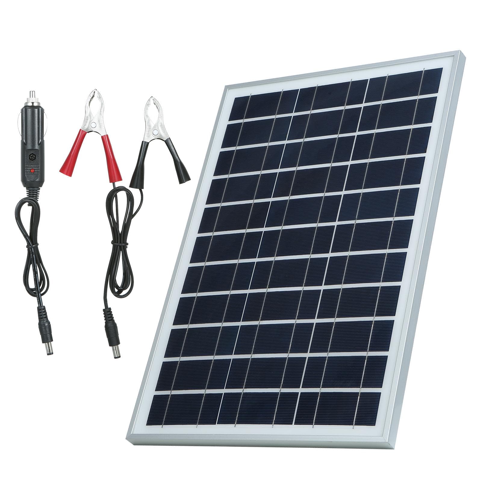 60W D C 5V/18V Flexible Solar Panel Kit Set IP65 Water Resistance/ D C Alligatoe Clip/ 1 * Car grey