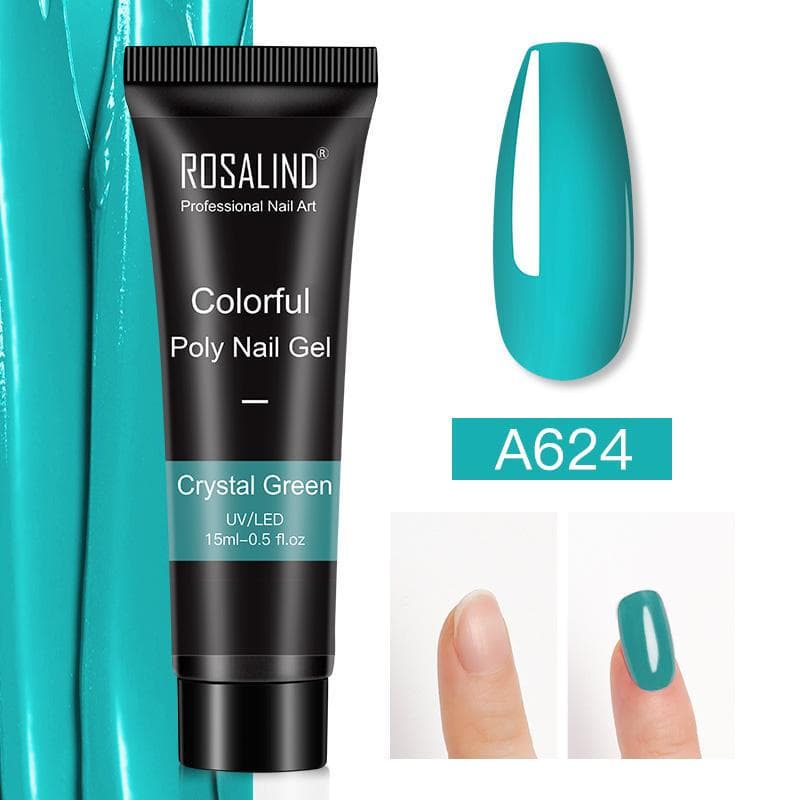 ROSALIND 15ml Poly Nail Gel Quick Builder Extension UV Gel soak off UV LED Lamp