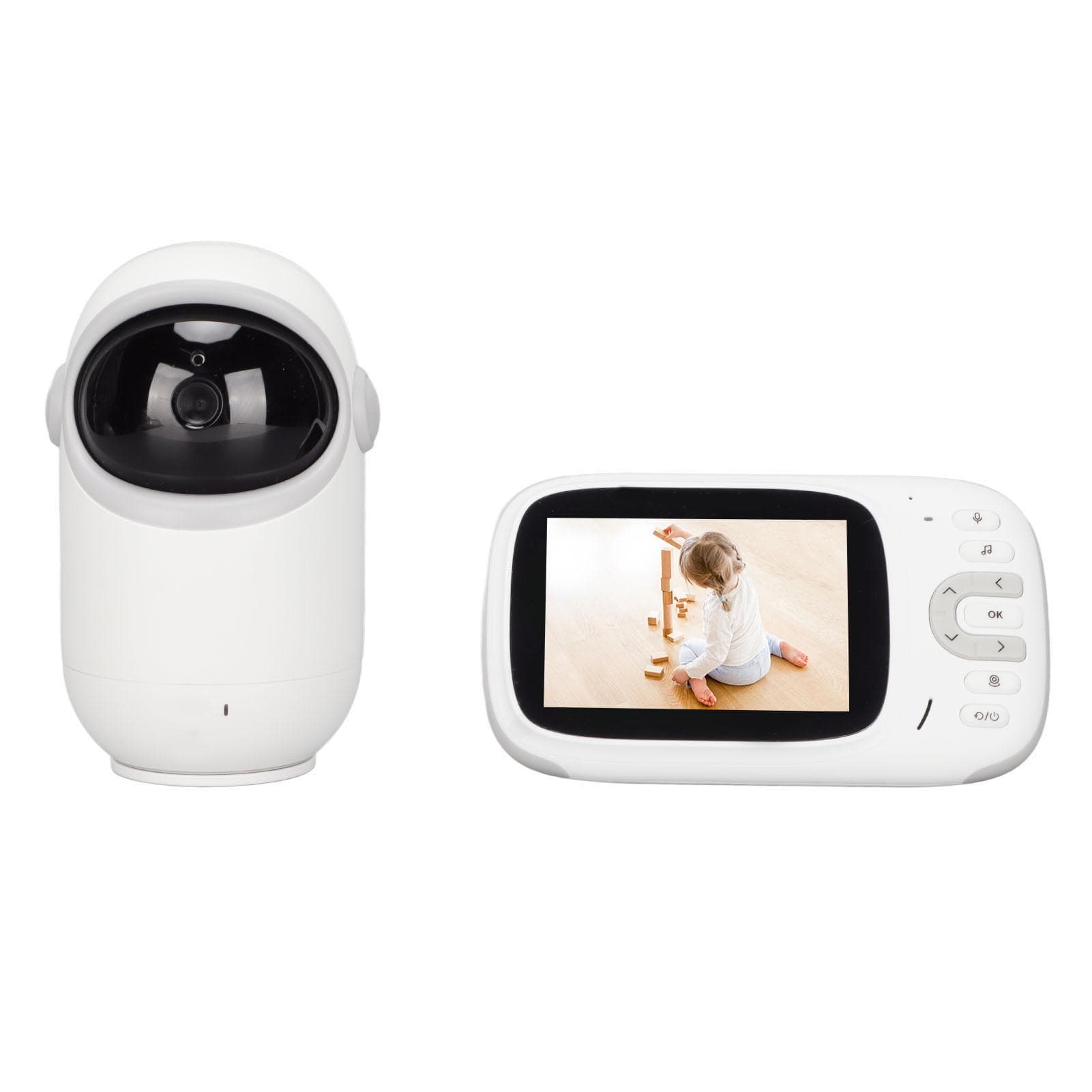 Video Baby Monitor 2 Way Voice Frequency Night Viewing 2.4G Wireless Rechargeable Battery Baby US Plug