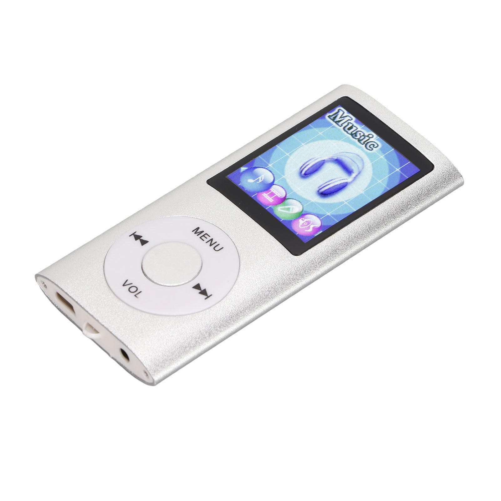 MP3 Player 1.8 Inch Color Display Screen Multifunctional Portable MP3 Music PlayerBlue silver
