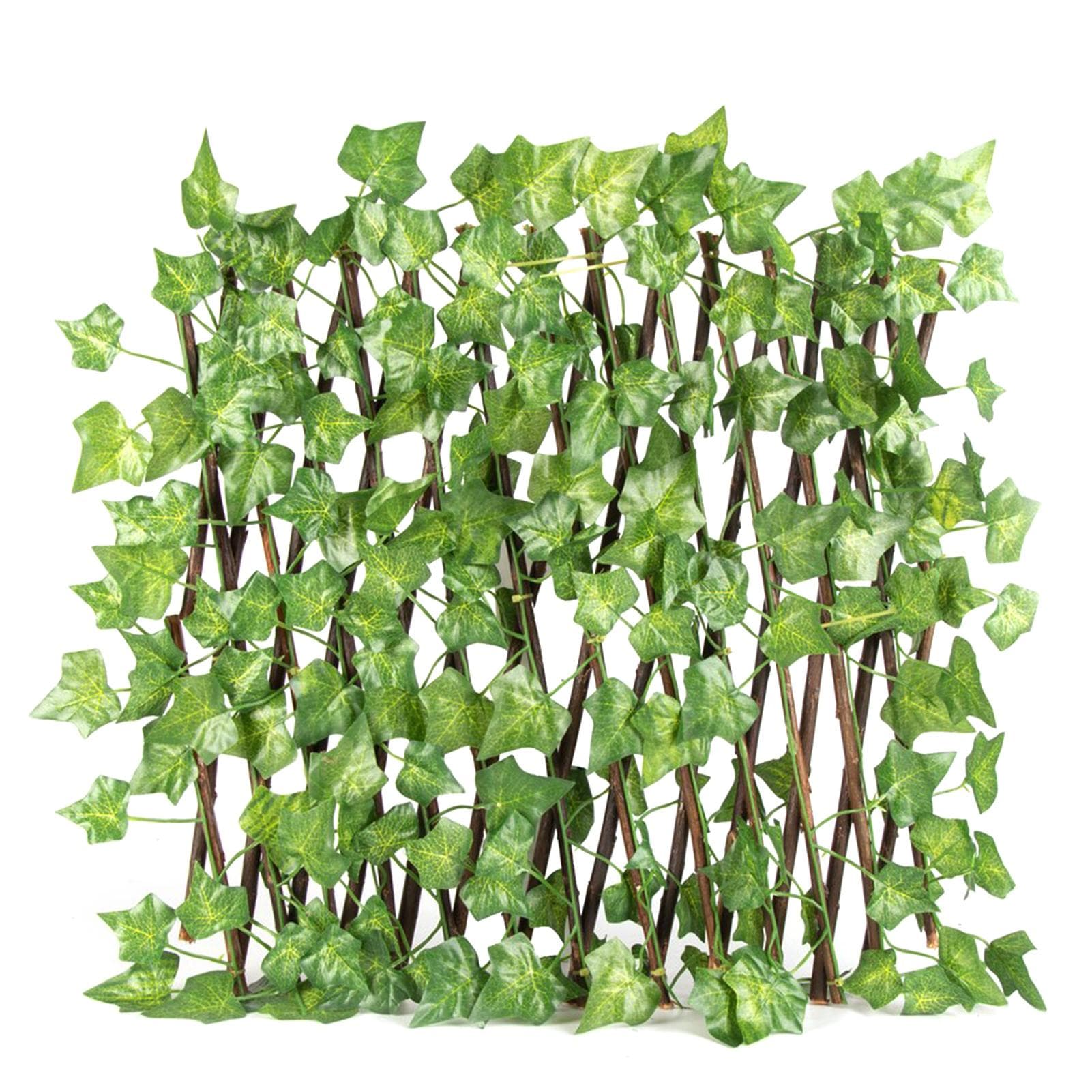Simulation Fence Fence Telescopic Fence Fake Flowers Green Leaves Outdoor Garden Fence Wall Creeper