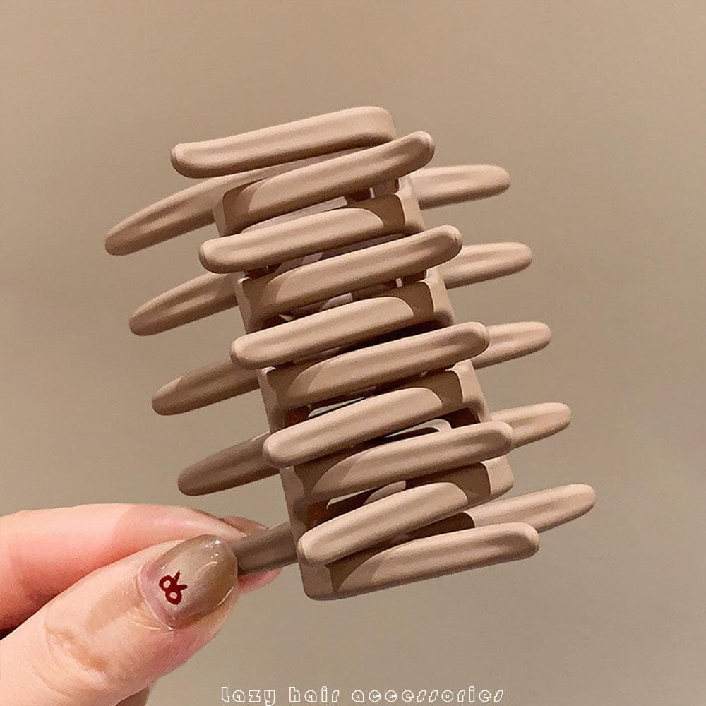 1Pc Elegant Cross Hairpin Clips for Women Hair Clip khaki
