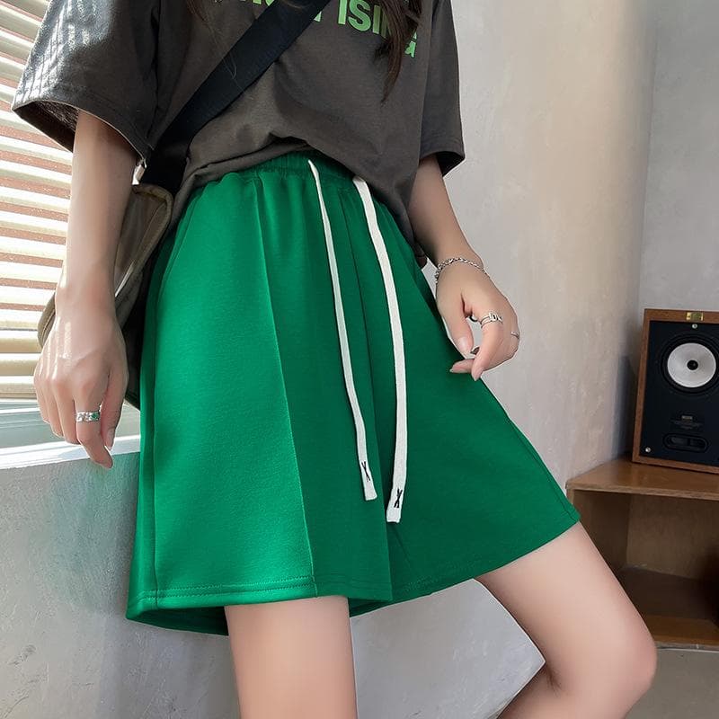 Air Cotton Pink Sports Shorts for Girls In Summer Five-minute Casual Pants Loose and Versatile Running Wide-leg Pants XXL