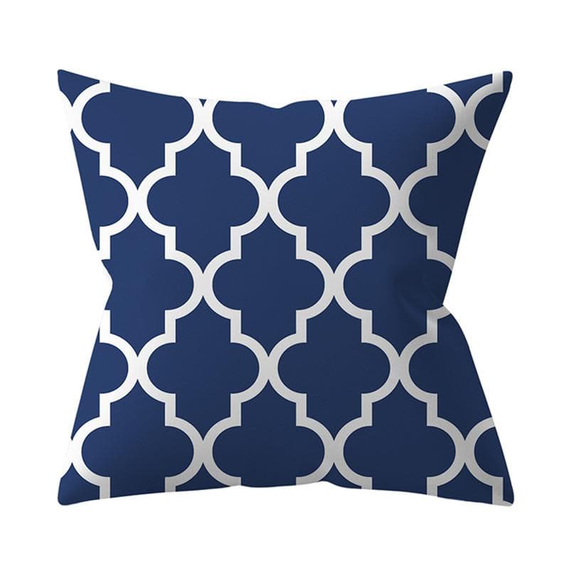 Navy Blue Mandala Nordic Geometric Pillowcase 45x45 Cushion Cover Decorative Pillow Sofa Cushion Home Decor Polyester 50x50cm