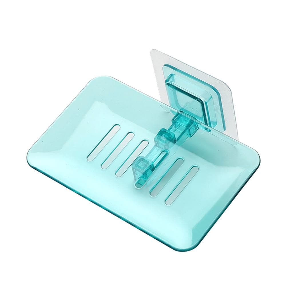 Bathroom Wall Mounted Shower Soap Box Dish Storage Plate Tray Holder Soap Holder Rack Accessories green