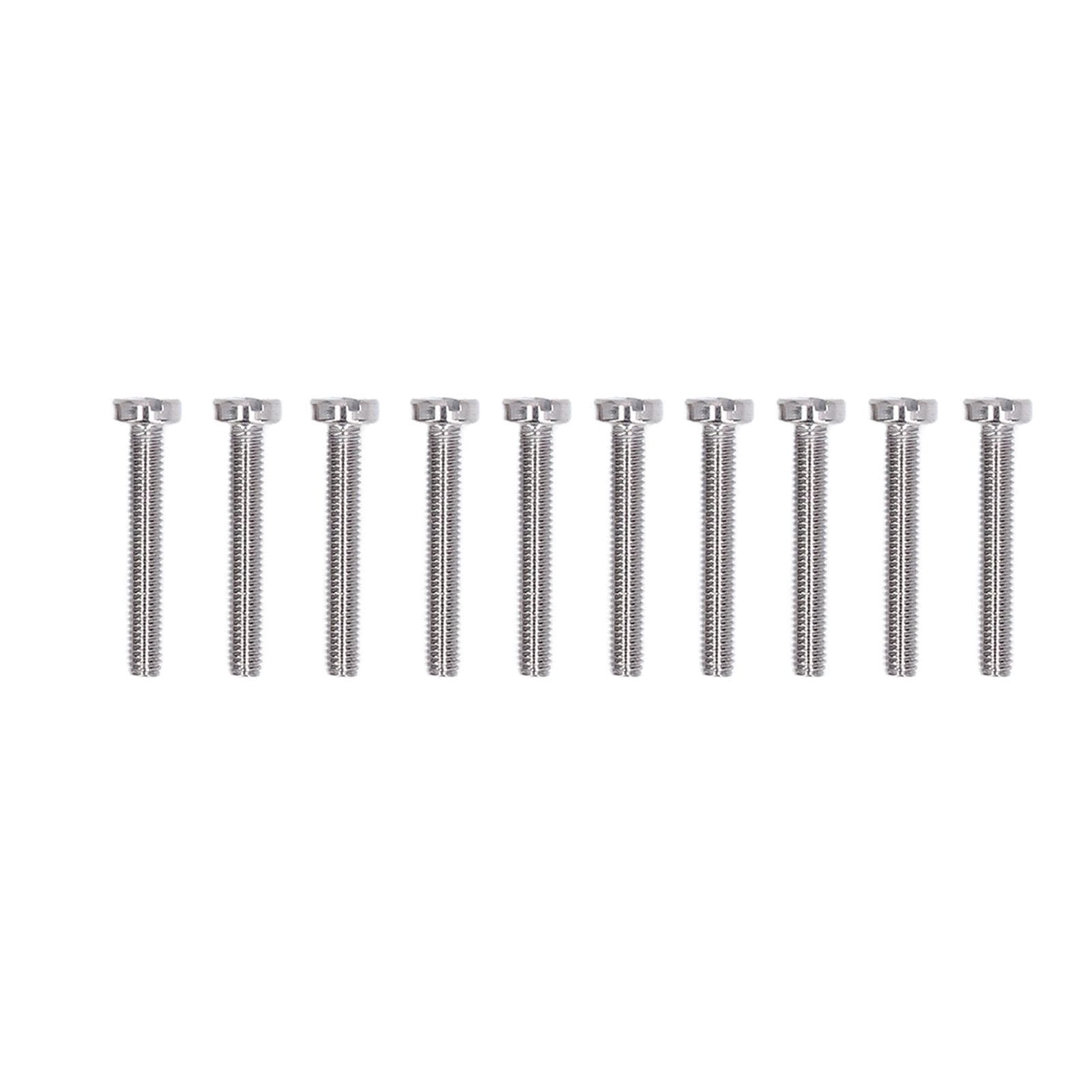 50Pcs Cheese Head Slot Screw A2?70 Stainless Steel for Accuracy Machinery Household M3M3x50