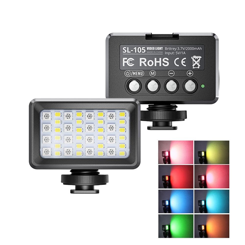 Waterproof Fill Light RGB Diving Light 2700K-9000K Mini LED Video Light Underwater 40M Built-in RGB black