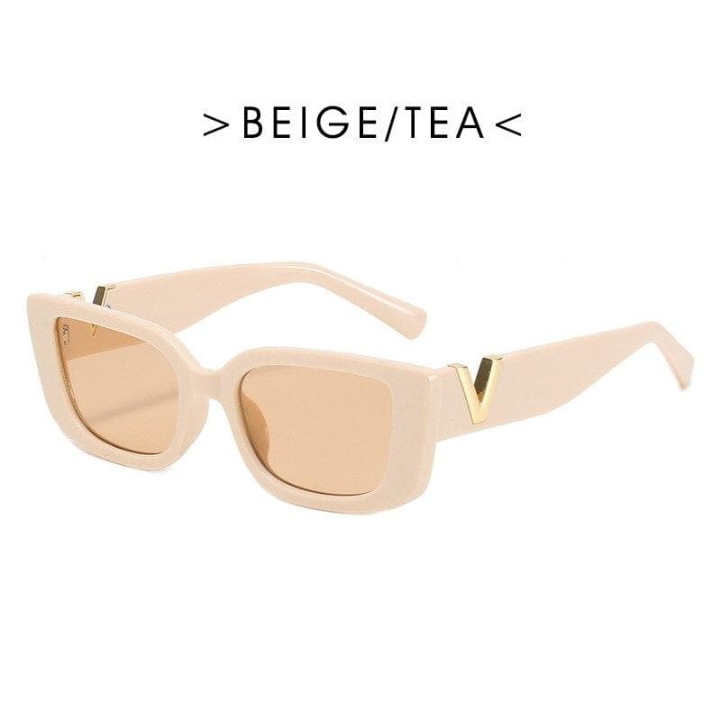 Retro Rectangle Sunglasses Women Vintage Small Frame Classic Black Square Sun Glasses Designer Brand Ladies As Picture