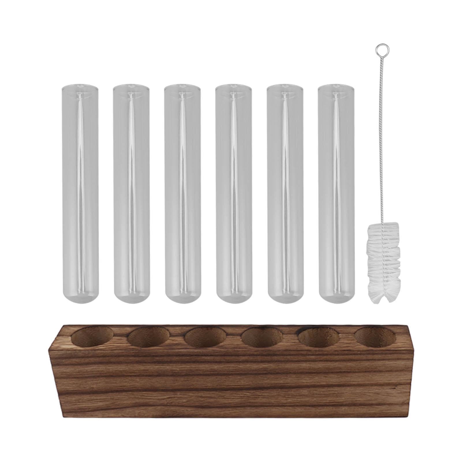 Glass Plant Propagation Station Plant Propagation Tubes Desktop Plant Terrarium With Wooden Stand