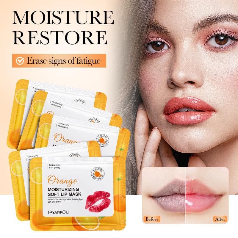 10pcs MOISTURIZING SOFT LIP MASK Hydrating Erase Signs of Fatigue Natural Pink Lips Prevent Drying Brighten Lips Color Smooth Lip Lines yellow