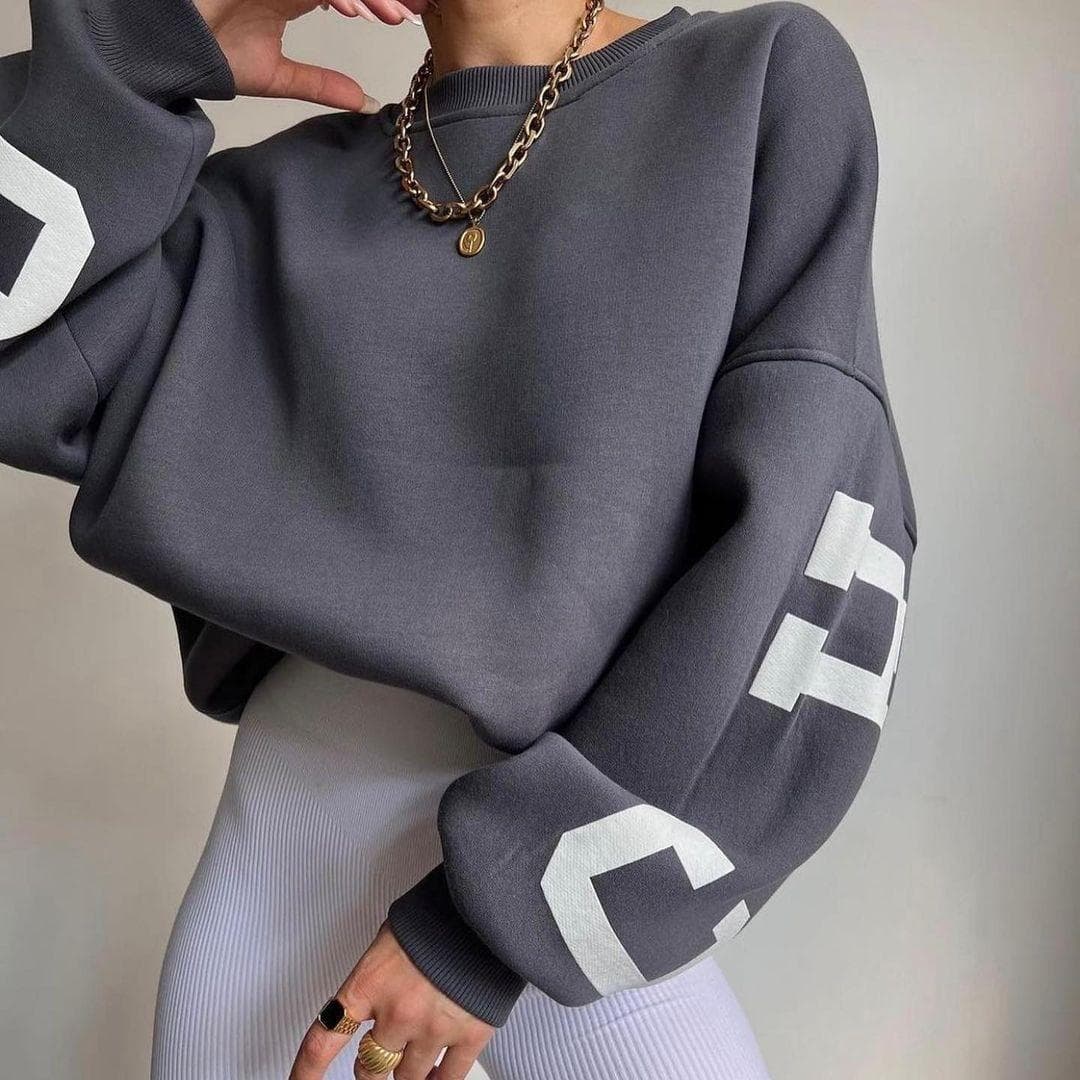 BITCED Women's Casual Fashion Print Thick Top Long Sleeve Hoodie 2XL