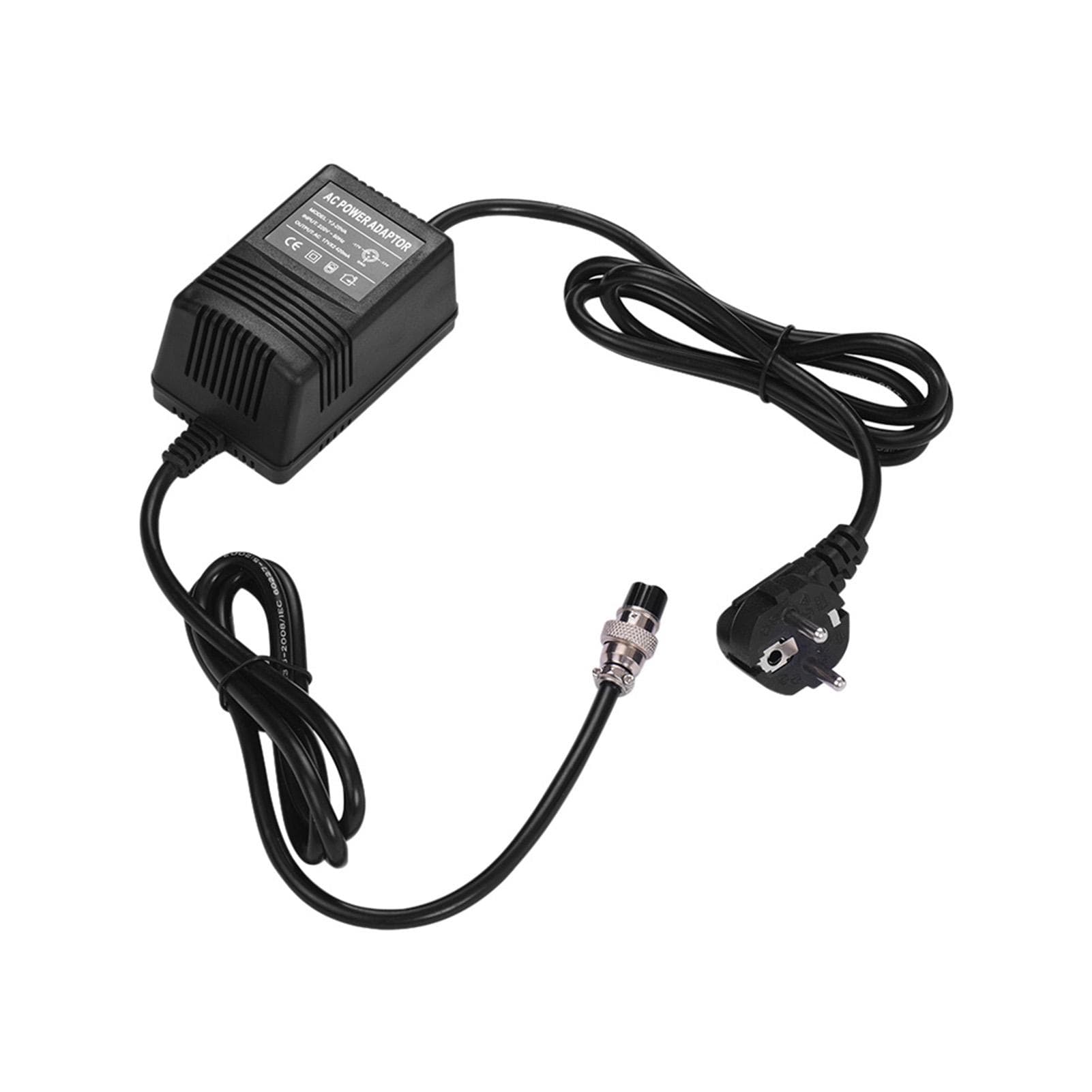 17V 420mA Mixing Console Mixer Power Supply AC Adapter 3-Pin Connector 220V Input EU Plug for EU Plug black