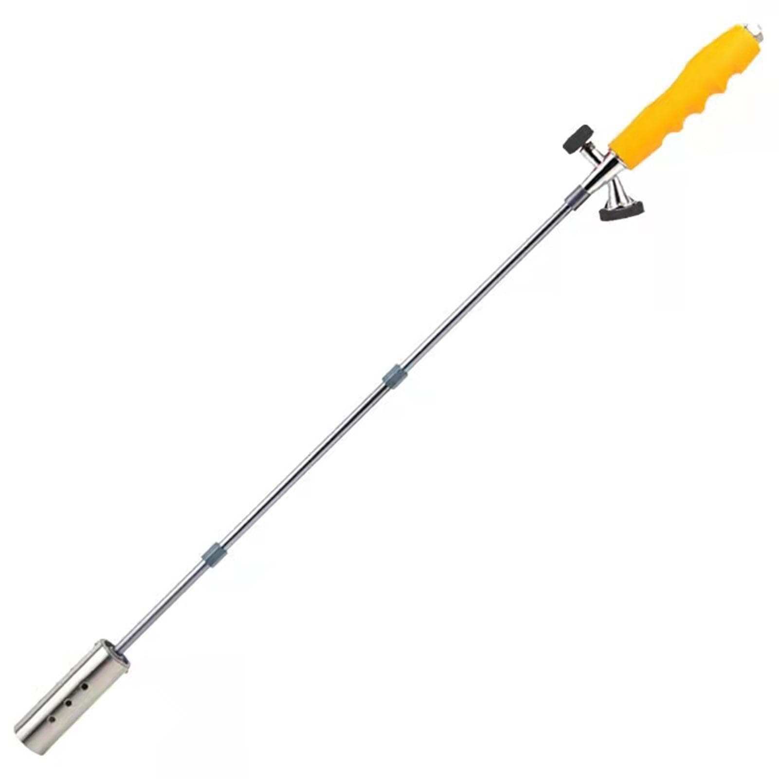 Collapsible Flamethrower Grass Fires Machine Multifunctional Grass Blowtorch Extended Torch Machine silver