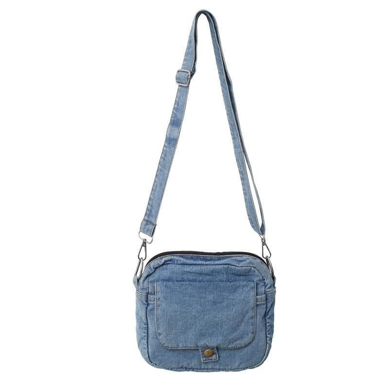 Shoulder Bag Denim Small Bag Women's Crossbody Bag light blue