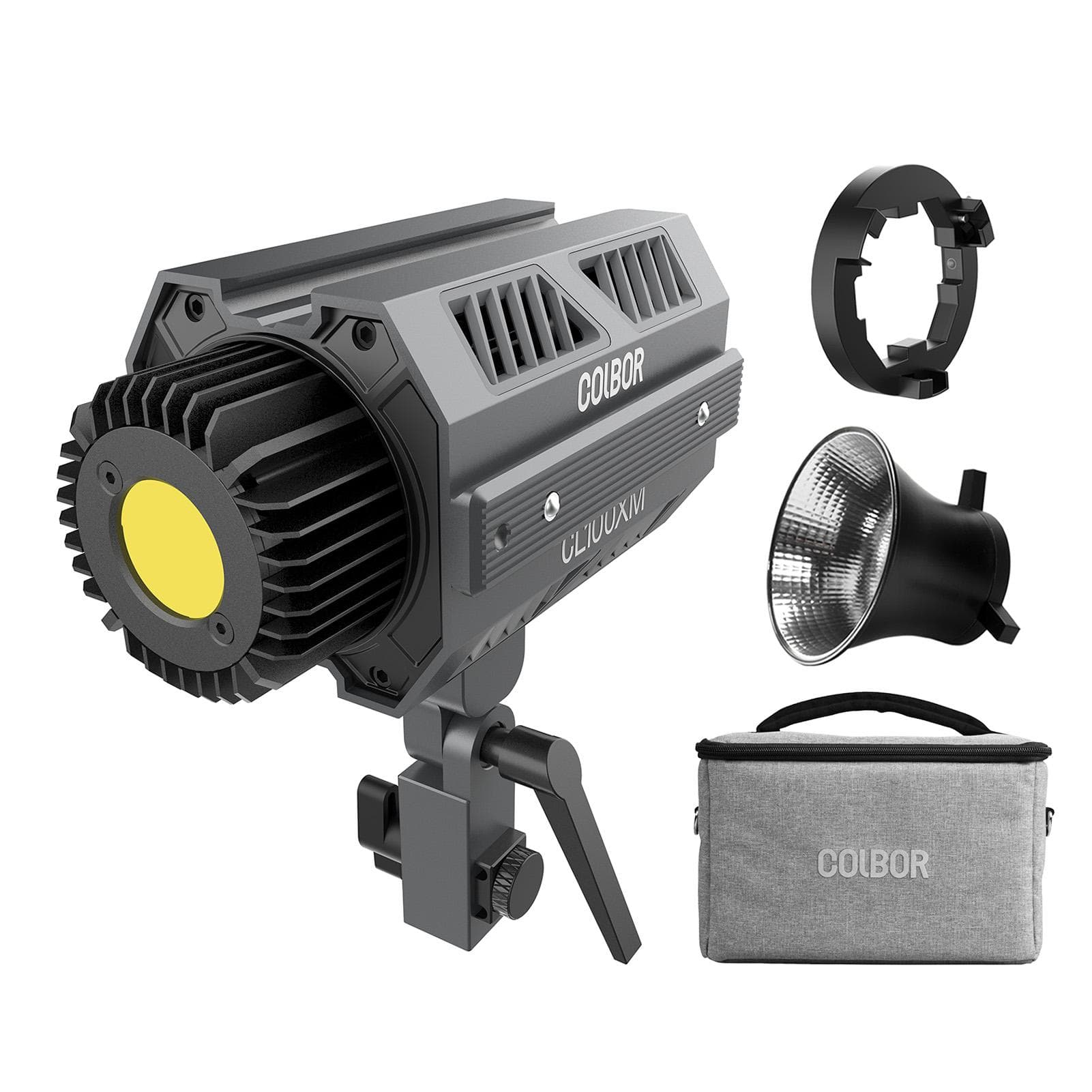 COLBOR CL100XM Studio COB Photography Light 110W LED Video Light 5600K CRI97+ Dimmable 7 Lighting US Plug