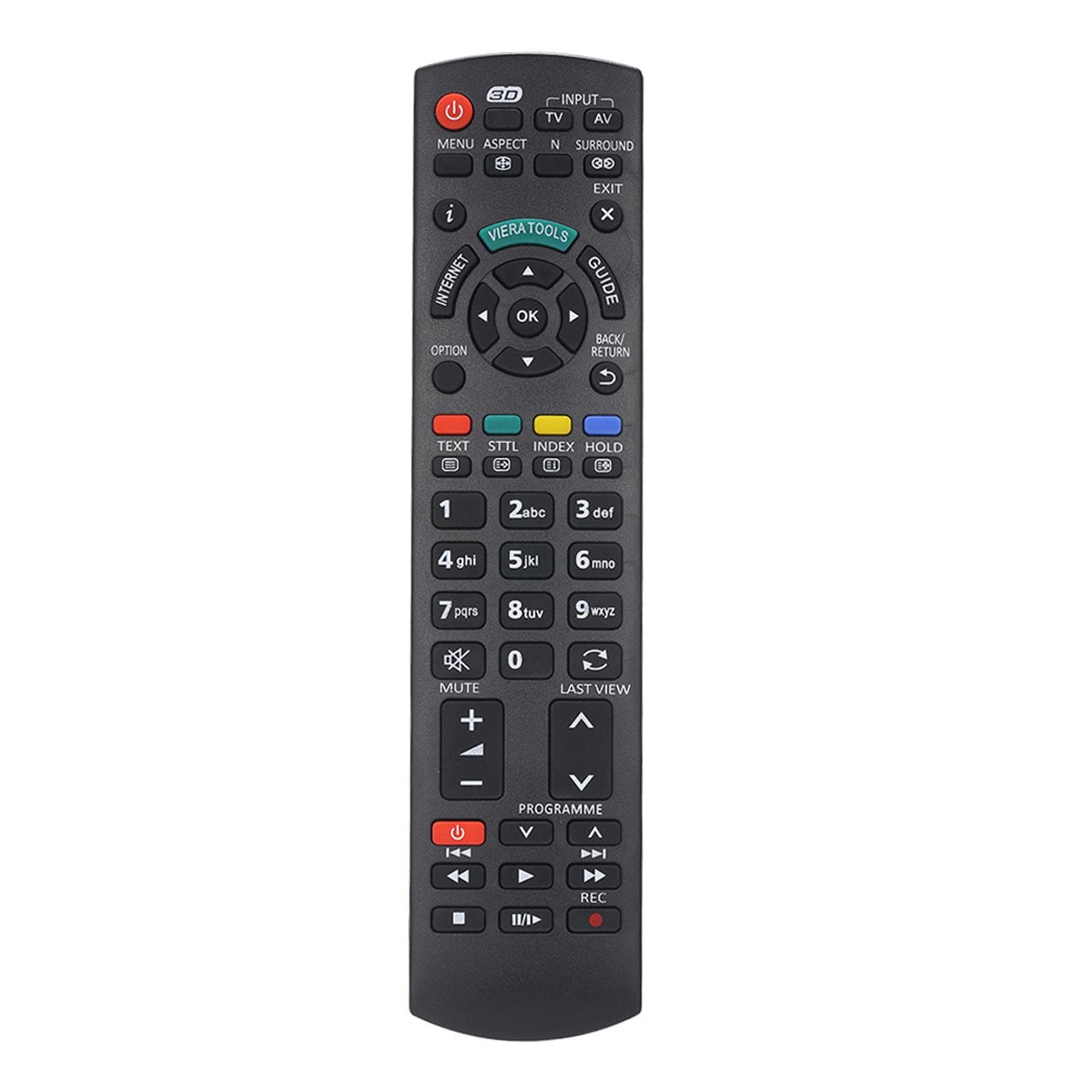 Universal IR Wireless Controller IR Remote LCD LED TV Remote Control Compatible with Panasonic black