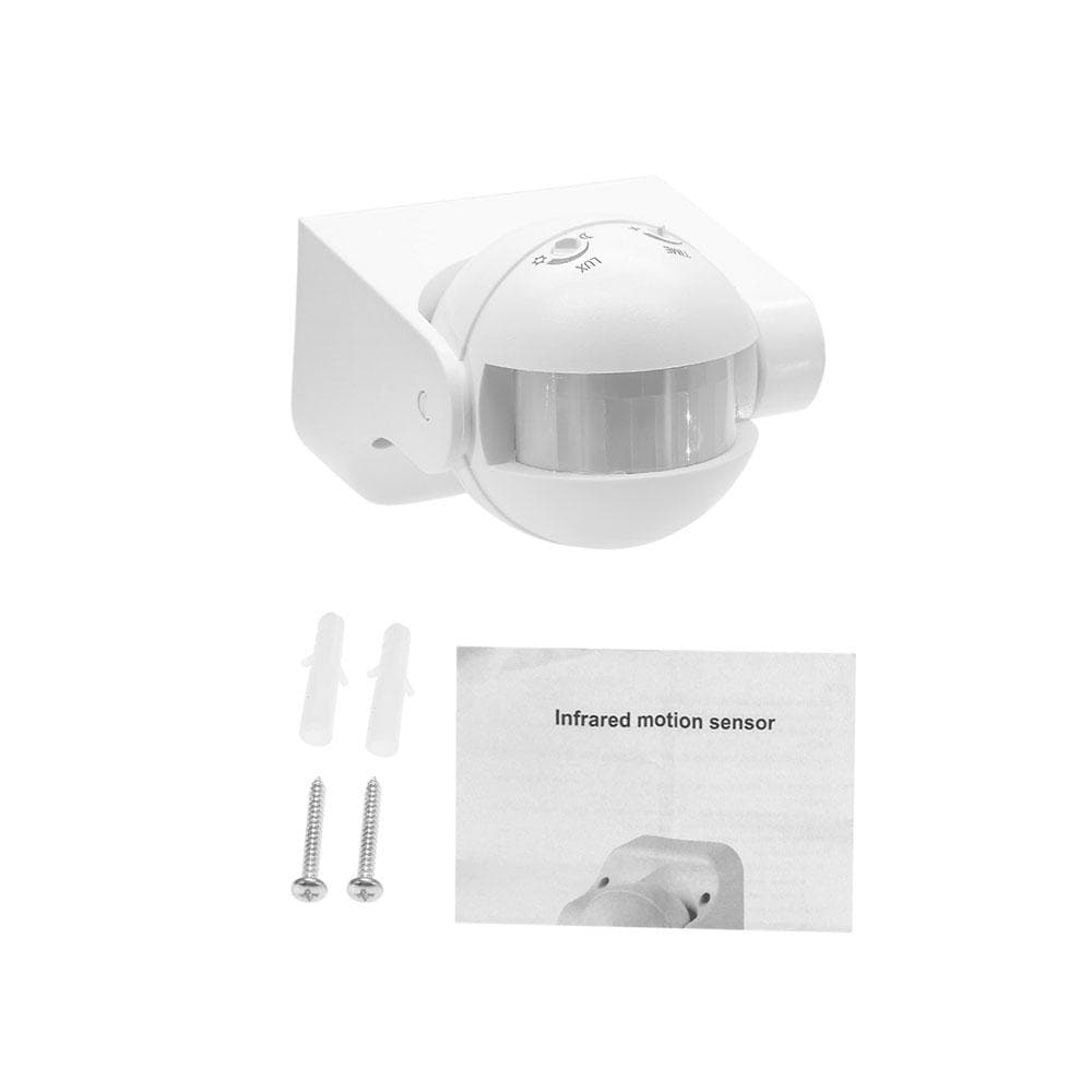 AC 220V240V 180 Degree Outdoor IP44 Security PIR Infrared Motion Sensor Switch Movement Detector white