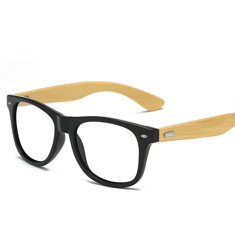Classic Wood Bamboo Sunglasses UV400 Vintage Driving Sun Glasses for Men Women Black Fishing Eyewear AS PICTURE