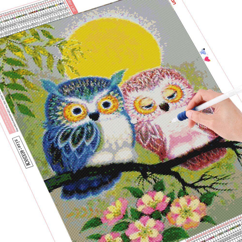 Paint With Diamonds Mosaic Owl Lover 5d Diamond Painting Cross Stitch Animal 20X30CM