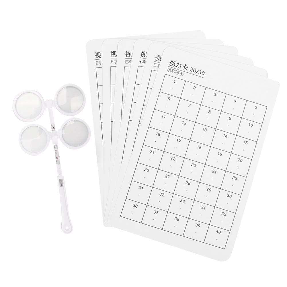 Optical Flipper Adjustable Optometry Plastic Flip 6pcs with Visual Card Optical Instrument+/-150