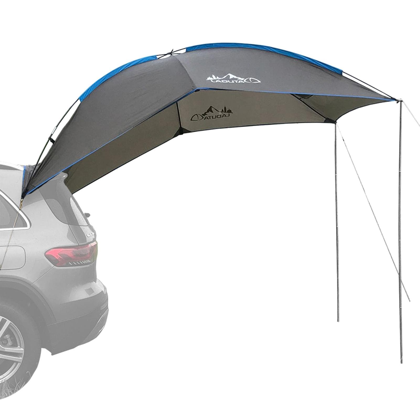 Waterproof Car Rear Tent Camping Shelter Outdoor Car Tent Beach Sun Shelter Awning Shelter grey